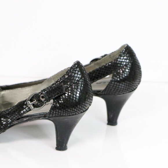 *Alia Black Snake Skin Heel - Picture 3 of 8